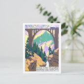 ヴィンテージSwizerland Trainポスター葉書 ポストカード (スタンド正面)