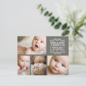 ヴィンテージTaupeフォトベビーありがとうポストカード 案内ポストカード (スタンド正面)