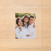 ヴィンテージTaupe Bowメリークリスマスフォト アクリル招待状 (正面)