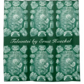 ヴィンテージTeleostei Shells and Fish by Ernst Haeckel シャワーカーテン (正面)