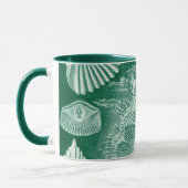 ヴィンテージTeleostei Shells and Fish by Ernst Haeckel マグカップ (左)