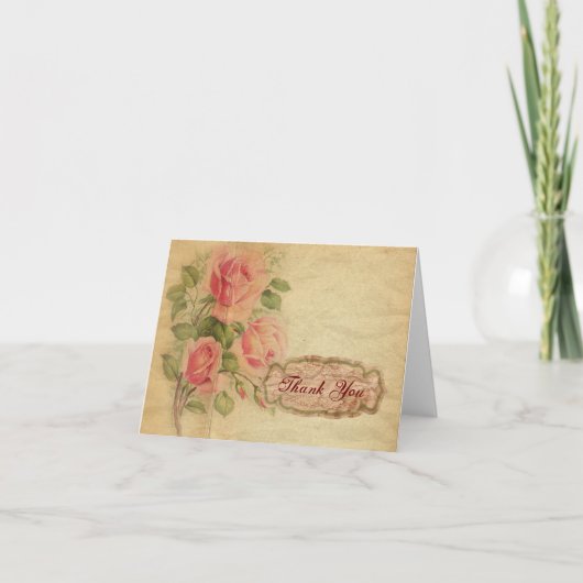 ヴィンテージThank You Noteカード サンキューカード (正面)