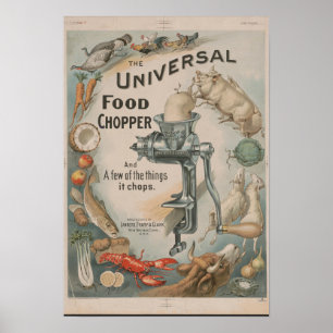 ヴィンテージTHE UNIVERSAL FOOD CHOPPER DECO POSTER ポスター