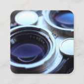 ヴィンテージTLRカメラ詳細 スクエア名刺 (正面)