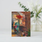 ヴィンテージTOMTEまたはNISSEジンジャーブレッドベイカービューティフル ポストカード (スタンド正面)