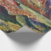 ヴィンテージTrientおよびBrentaのドロマイトのイタリアの地図 ラッピングペーパー (角)