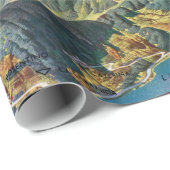 ヴィンテージTrientおよびBrentaのドロマイトのイタリアの地図 ラッピングペーパー (ロールコーナー)