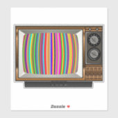 ヴィンテージTVステッカラフルク(テストストライプ) シール (シート)