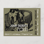 ヴィンテージTVリペアラー70誕生日日付の保存 案内ポストカード (正面)