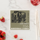 ヴィンテージTVリペアラー70th誕生日パーティーPナプキン スタンダードカクテルナプキン (インサイチュ)