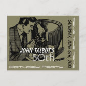 ヴィンテージTVレコーダー50誕生日日付の保存 案内ポストカード (正面)