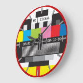 ヴィンテージTV円形信号カード時計無し ラージ壁時計 (傾斜)