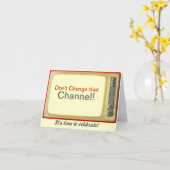 ヴィンテージTV誕生日カード カード (黄色い花)