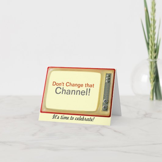 ヴィンテージTV誕生日カード カード (正面)