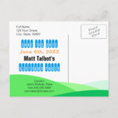 ヴィンテージTV 60誕生日日付はがきを保存 案内ポストカード (裏面)