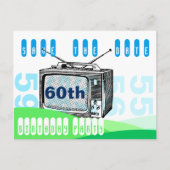 ヴィンテージTV 60誕生日日付はがきを保存 案内ポストカード (正面)