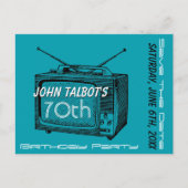 ヴィンテージTV 70誕生日日付の保存 案内ポストカード (正面)