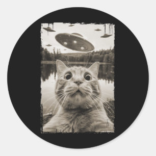 ヴィンテージUfoの遭遇 – おもしろい UfoとCat Sel ラウンドシール