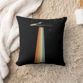 ヴィンテージUFOエイリアン奪取レトロ宇宙船 クッション (ブランケット)