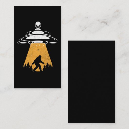 ヴィンテージUFOエイリアン拉致ビッグフット宇宙船 名刺 (正面/裏面)