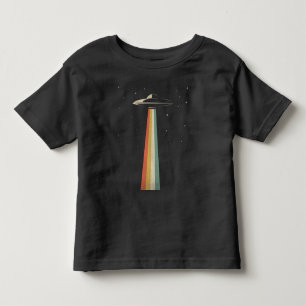 ヴィンテージUFOエイリアン拉致レトロ宇宙船 トドラーTシャツ