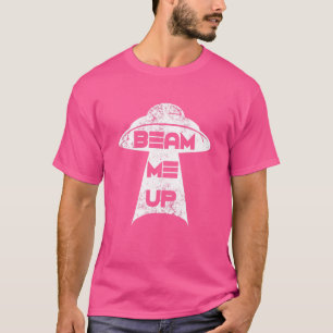 ヴィンテージUfoビームミーアップエイリアン宇宙船 Tシャツ