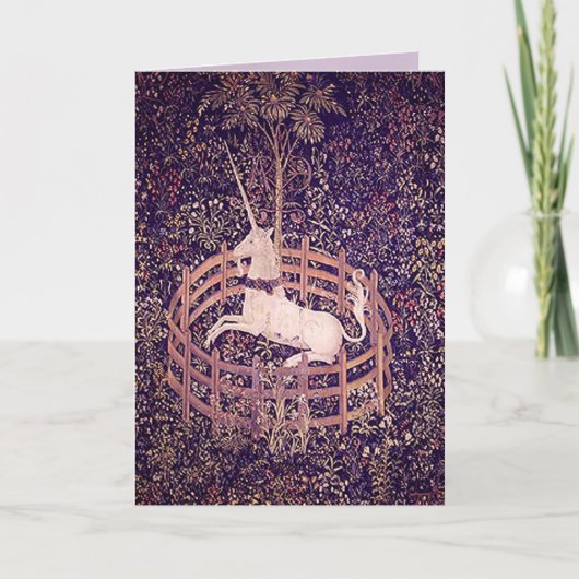 ヴィンテージUnicorn In Captivityタペストリー カード (正面)