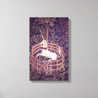 ヴィンテージUnicorn In Captivity Tapestry 包まれた Canv キャンバスプリント
