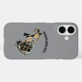 ヴィンテージURMで亀と格闘するダイバーロブスター Case-Mate iPhoneケース (裏面 (横))
