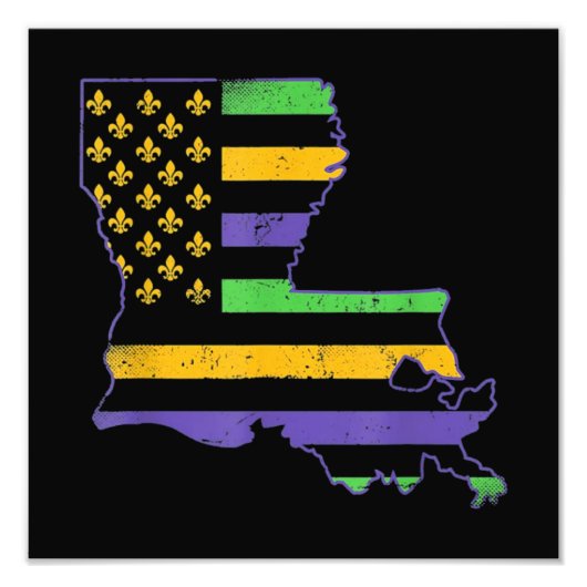 ヴィンテージUSニューオーリンズマルディグラ フォトプリント            (正面)