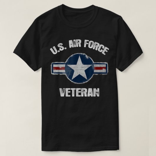 ヴィンテージUS空力退役軍人ティー – ヴィンテージUSAF Ve Tシャツ (デザイン正面)