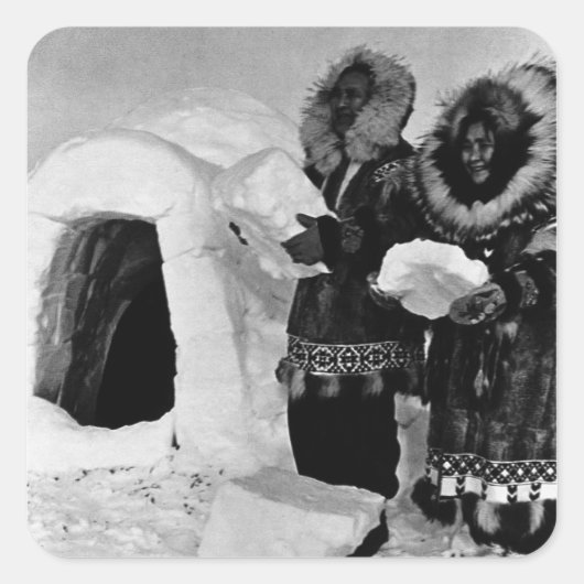 ヴィンテージUSAアラスカのイクロー建設業者1970 スクエアシール (正面)