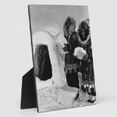 ヴィンテージUSAアラスカのイクロー建設業者1970 フォトプラーク (側面)