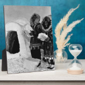 ヴィンテージUSAアラスカのイクロー建設業者1970 フォトプラーク (側面)