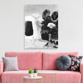 ヴィンテージUSAアラスカのイクロー キャンバスプリント (インサイチュ (リビング))