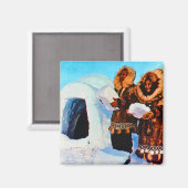 ヴィンテージUSAアラスカのイクロー マグネット (正面/裏面)