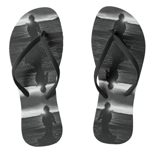 ヴィンテージUSAアラスカのエスキモーのハンターの夕日 ビーチサンダル (ソール)