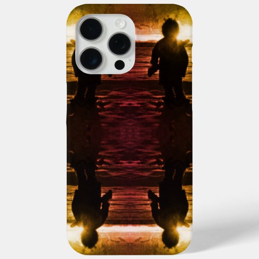 ヴィンテージUSAアラスカのエスキモーのハンターの夕日 Case-Mate iPhoneケース (裏面)