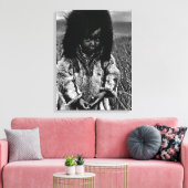 ヴィンテージUSAアラスカのエスキモー少年 キャンバスプリント (インサイチュ (リビング))