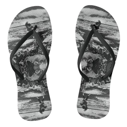 ヴィンテージUSAアラスカのエスキモー毛布トッシング ビーチサンダル (ソール)