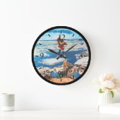 ヴィンテージUSAアラスカのエスキモー毛布トッシング ラージ壁時計 (ホーム)