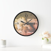 ヴィンテージUSAアラスカの母親のホッキョクグマ大Cを見る ラージ壁時計 (ホーム)