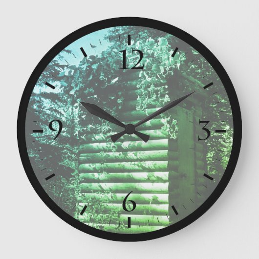 ヴィンテージUSAアラスカデラックスアウトハウスウォッチ ラージ壁時計 (正面)