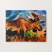 ヴィンテージUSAアラスカブルムース ジグソーパズル (横)