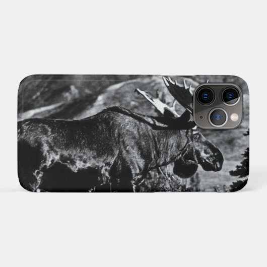 ヴィンテージUSAアラスカブルムース Case-Mate iPhoneケース (裏面(横))