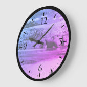 ヴィンテージUSAアラスカメンデンホール氷河ジュノー腕時計 ラージ壁時計 (傾斜)