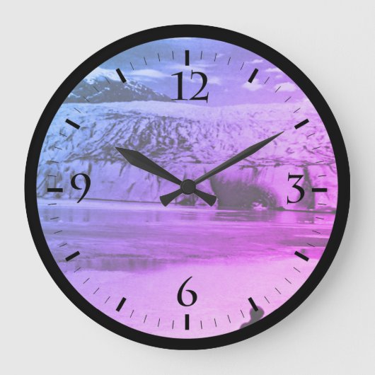 ヴィンテージUSAアラスカメンデンホール氷河ジュノー腕時計 ラージ壁時計 (正面)