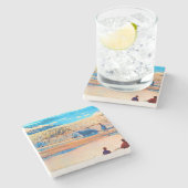 ヴィンテージUSAアラスカメンデンホール氷河ジュノー ストーンコースター (横)