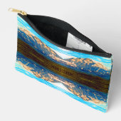 ヴィンテージUSAアラスカ山マッキンリー国立公園 アクセサリーポーチ (見開き)