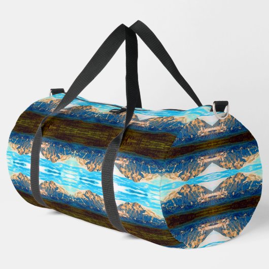 ヴィンテージUSAアラスカ山マッキンリー国立公園 ダッフルバッグ (左コーナー)